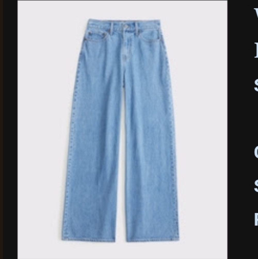 Abercombie High Rise Wide-Leg Jeans